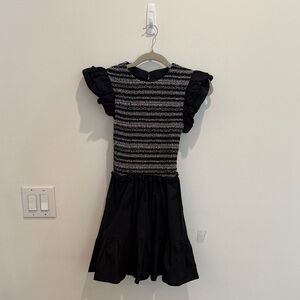 Ruched H&M Black and White Dress